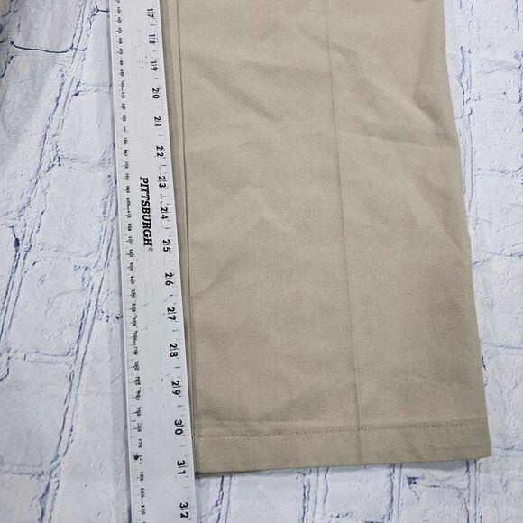 Dickies MENS SIZE 44X32 Work Pants Straight Regular Fit Khaki Cellphone Pocket - Picture 2 of 13